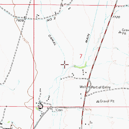 Topographic Map of Caada Pinabete, NM