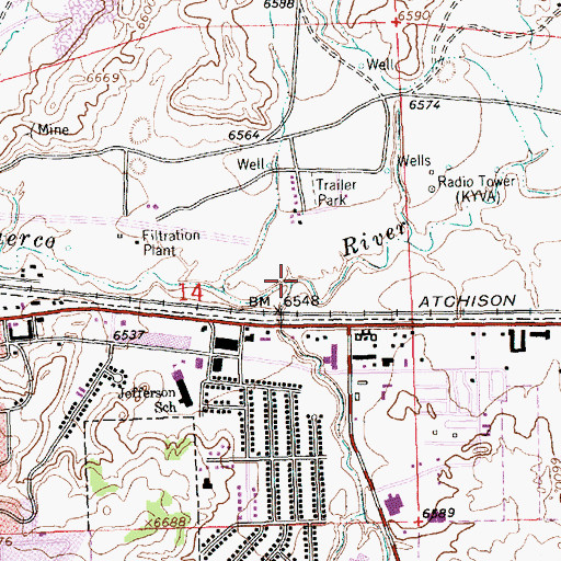 Topographic Map of Catalpa Canyon, NM