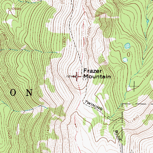 Topographic Map of Fraser Mountain, NM
