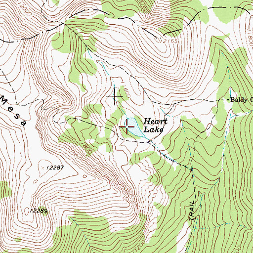 Topographic Map of Heart Lake, NM