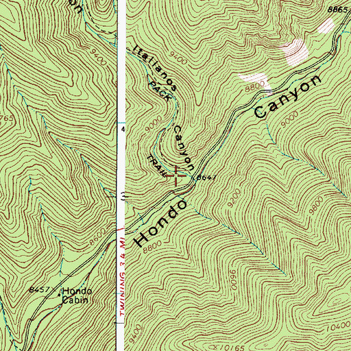 Topographic Map of Italianos Canyon, NM