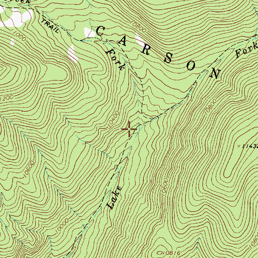 Topographic Map of Lagunitas Fork, NM