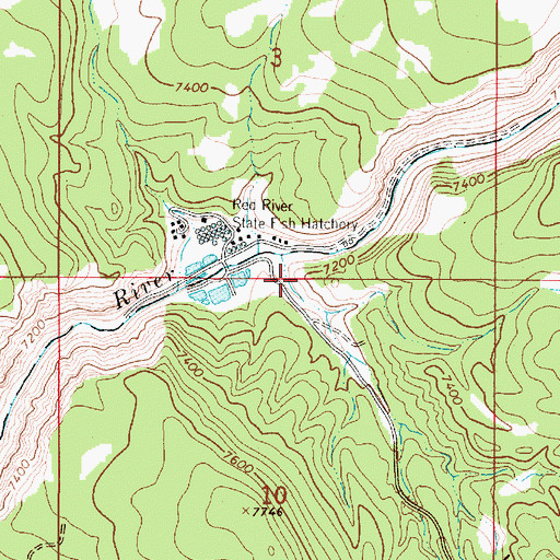 Topographic Map of Lama Canyon, NM