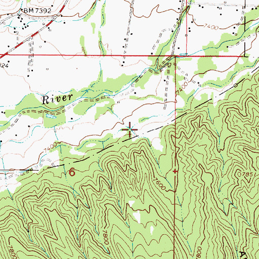 Topographic Map of Largo Canyon, NM