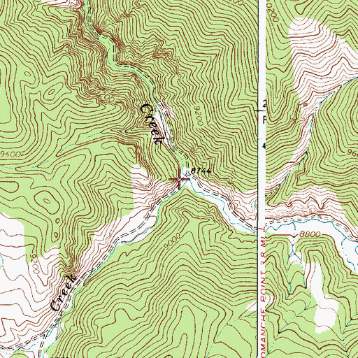 Topographic Map of Latir Creek, NM