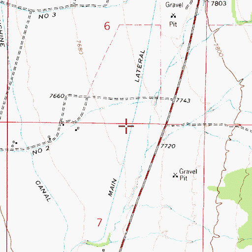 Topographic Map of Main Lateral, NM