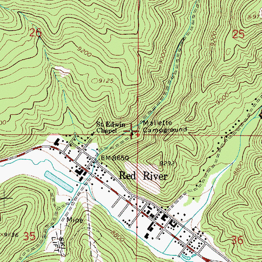 Topographic Map of Mallette Campground, NM