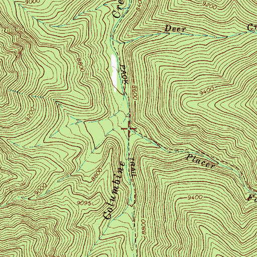 Topographic Map of Placer Fork, NM