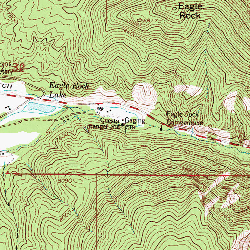 Topographic Map of Questa Ranger Station, NM