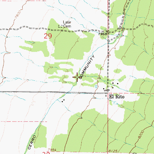Topographic Map of Rito del Medio, NM