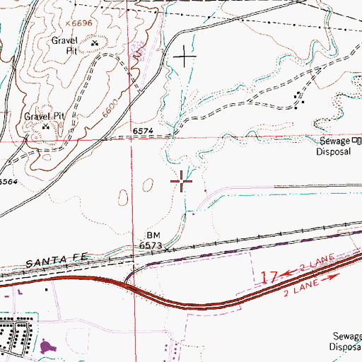 Topographic Map of South Fork Puerco River, NM
