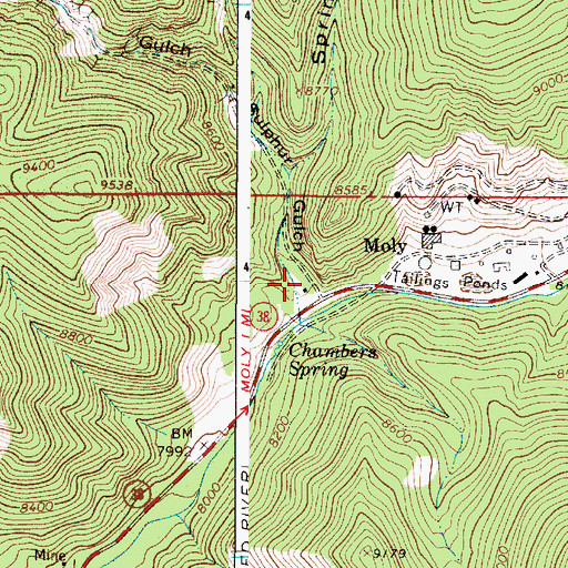 Topographic Map of Sulphur Gulch, NM