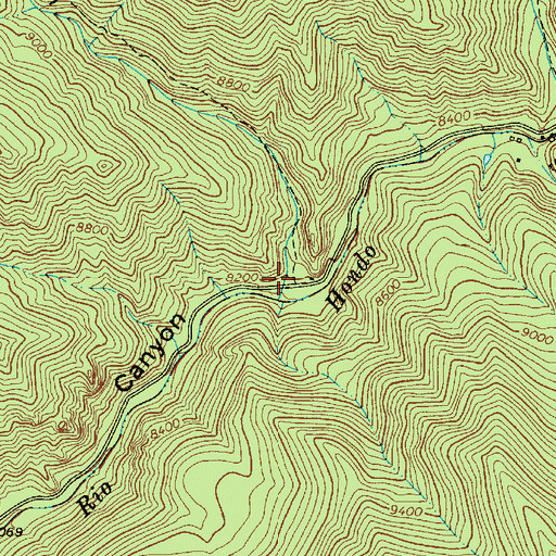 Topographic Map of Yerba Canyon, NM