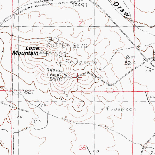 Topographic Map of Parker, NM