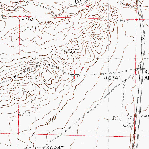 Topographic Map of Federal M Number One, NM