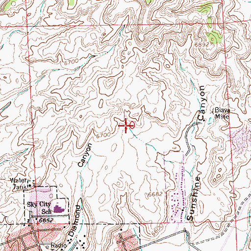 Topographic Map of Enterprise Mine, NM