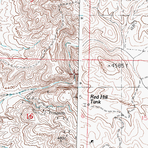Topographic Map of Alvarez Claims, NM