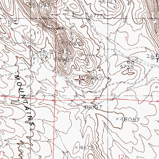Topographic Map of Horseshoe Deposit, NM