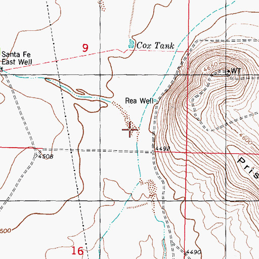Topographic Map of Yoast Draw, NM