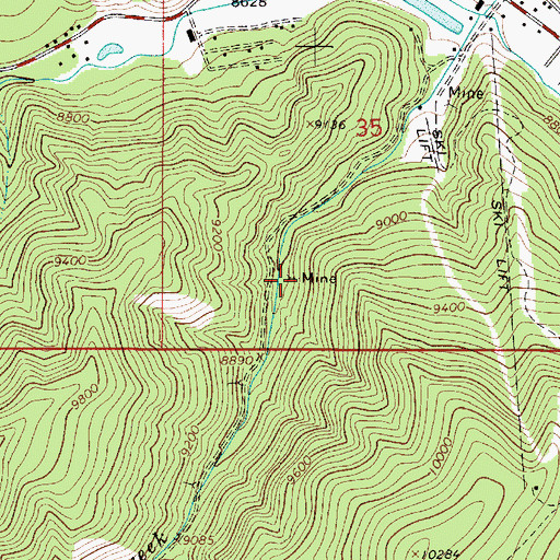 Topographic Map of Ajax Tunnel Prospect, NM