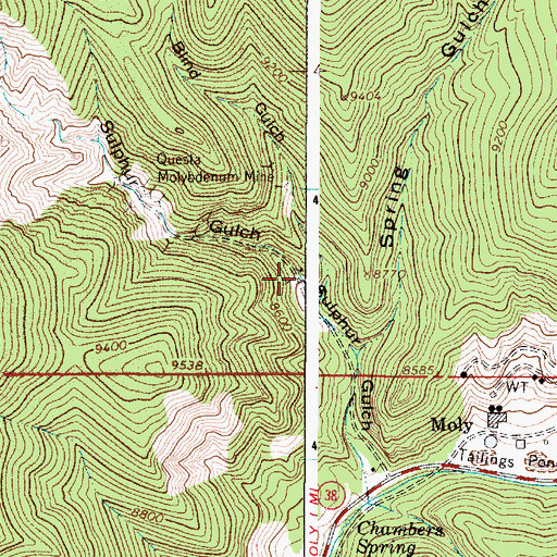 Topographic Map of Bernhardt Prospects, NM