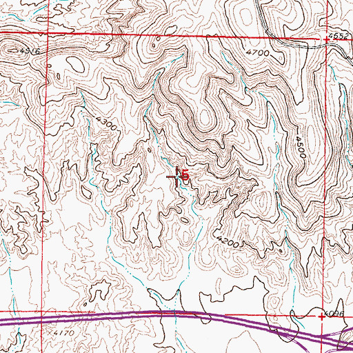 Topographic Map of Cook Placer Claims, NM