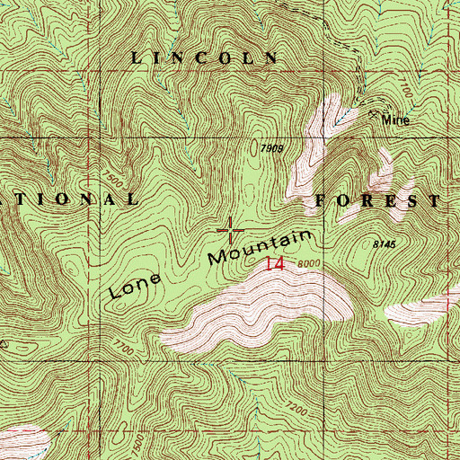Topographic Map of Carolyn O, NM