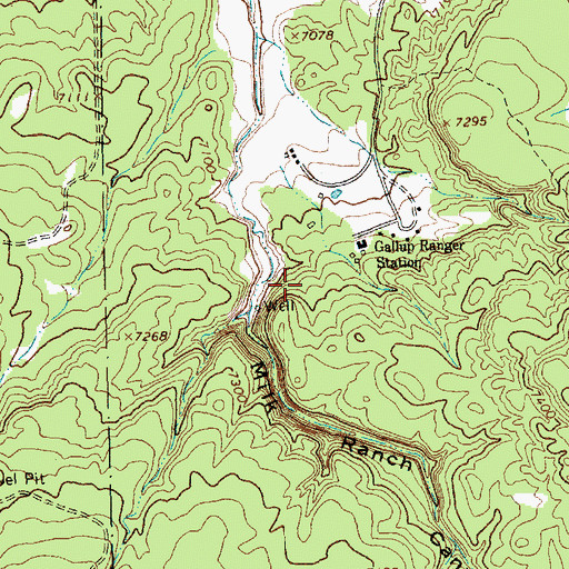 Topographic Map of Milk Ranch Spring, NM