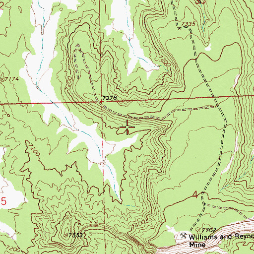 Topographic Map of Foutz Number 1 Mine, NM