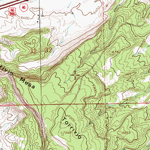Topographic Map of Gallup Titanium Deposit, NM