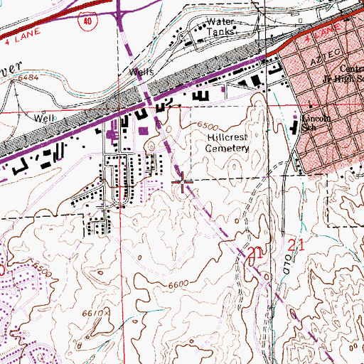 Topographic Map of Winter Mine, NM