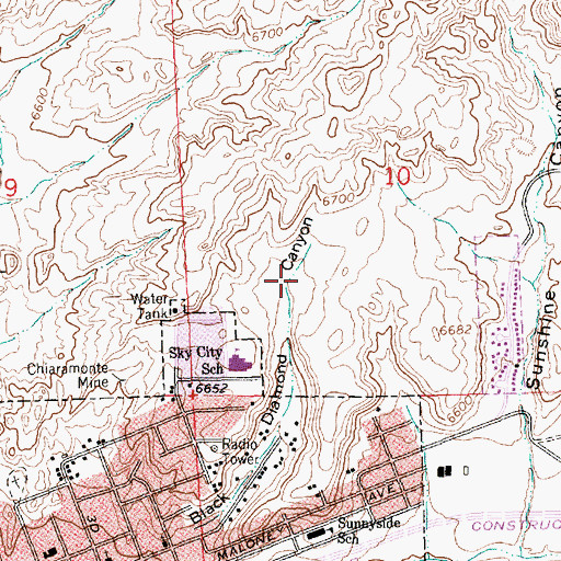 Topographic Map of Kauzlarich Mine, NM