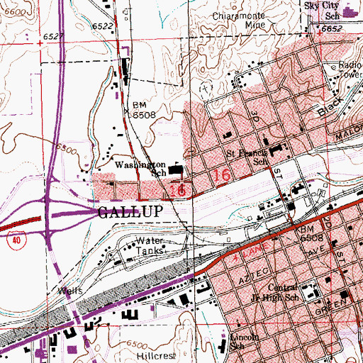 Topographic Map of MC Dermott Mine, NM