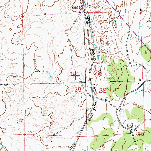 Topographic Map of Kennedy Mine, NM