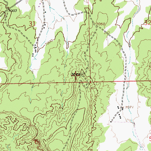 Topographic Map of Foutz Number Three Mine, NM