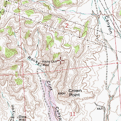 Topographic Map of Roberts Coal Mine, NM