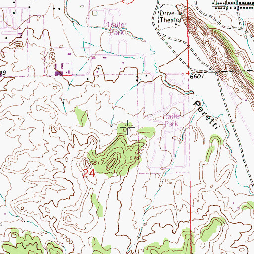 Topographic Map of Morelli Mine, NM