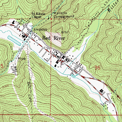 Topographic Map of Gilt Edge Placer, NM