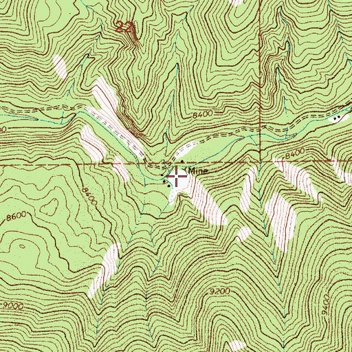 Topographic Map of Lower Cabresto Canyon, NM
