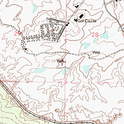 Topographic Map of 10166 Water Well, NM
