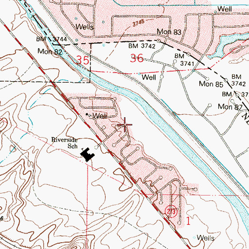 Topographic Map of NM4912411 Water Well, NM