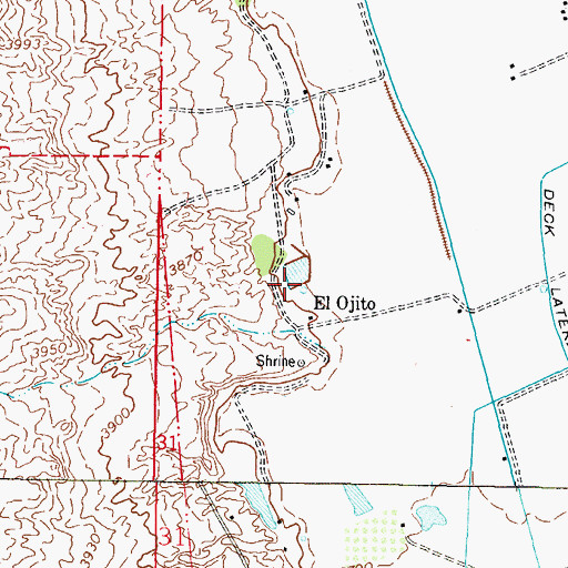 Topographic Map of J 2 Water Well, NM