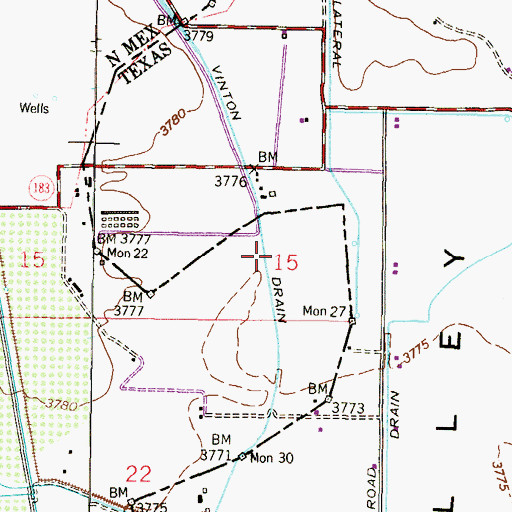 Topographic Map of Q-63 Water Well, NM
