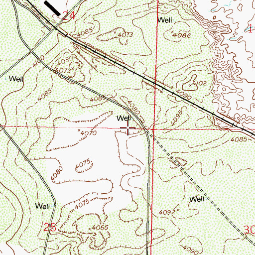 Topographic Map of 10067 Water Well, NM