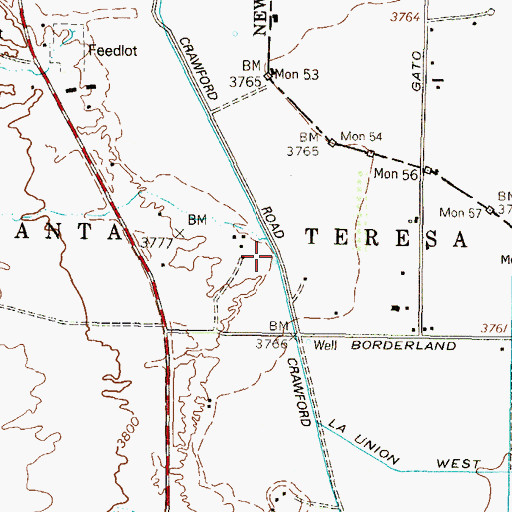Topographic Map of 10139 Water Well, NM