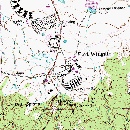 Topographic Map of Saint Eleanor Parish, NM