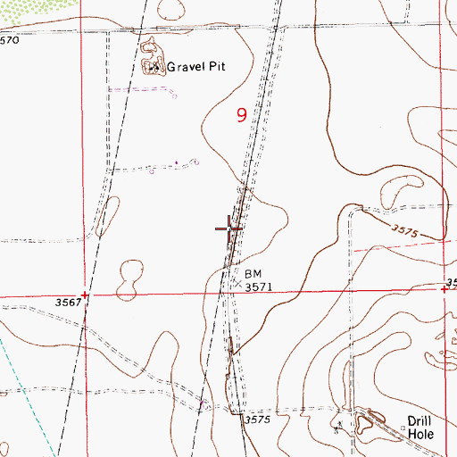 Topographic Map of Kornegay (historical), NM