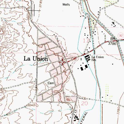 Topographic Map of La Union, NM