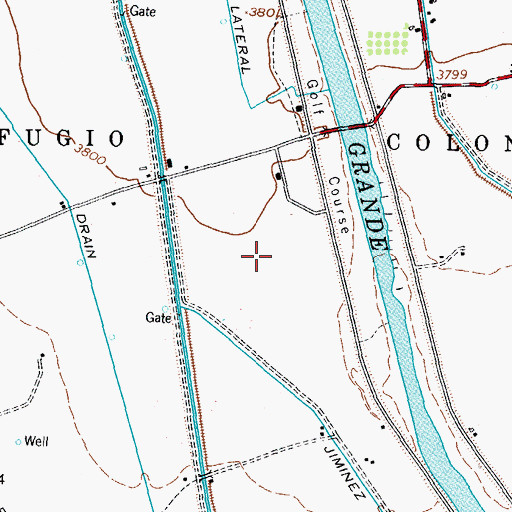 Topographic Map of Refugio Colony Grant, NM
