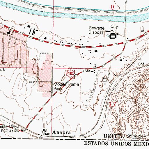 Topographic Map of Testwell 7 Water Well, NM